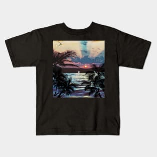 Birds and Sunset Kids T-Shirt